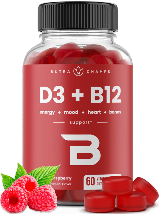 NutraChamps botella frontal mostrando diseño y equilibrio de ingredientes