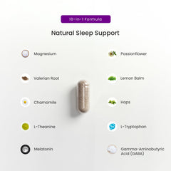 NutraChamps persona en cama antes de dormir usando el suplemento para relajarse