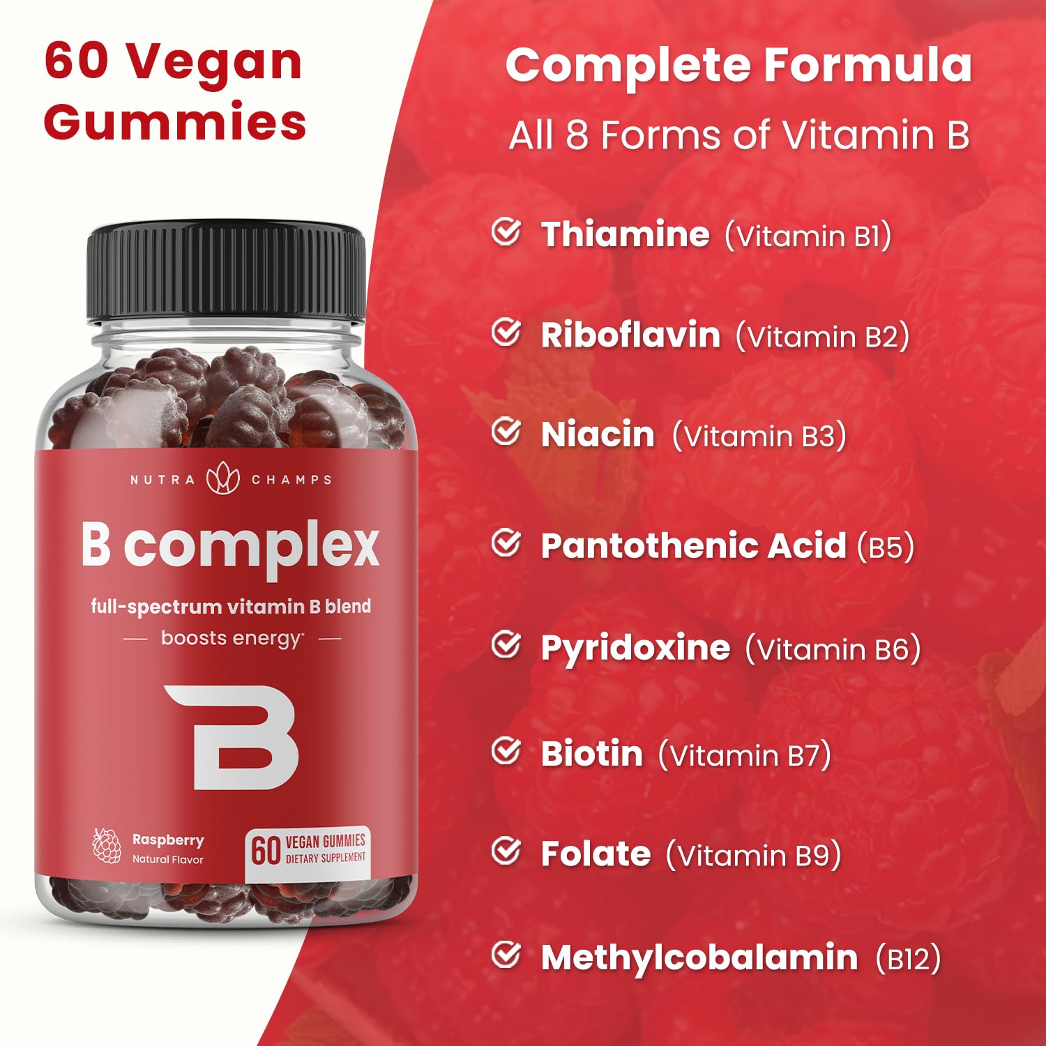 NutraChamps etiqueta nutricional enfocada para confirmar ingredientes y pureza