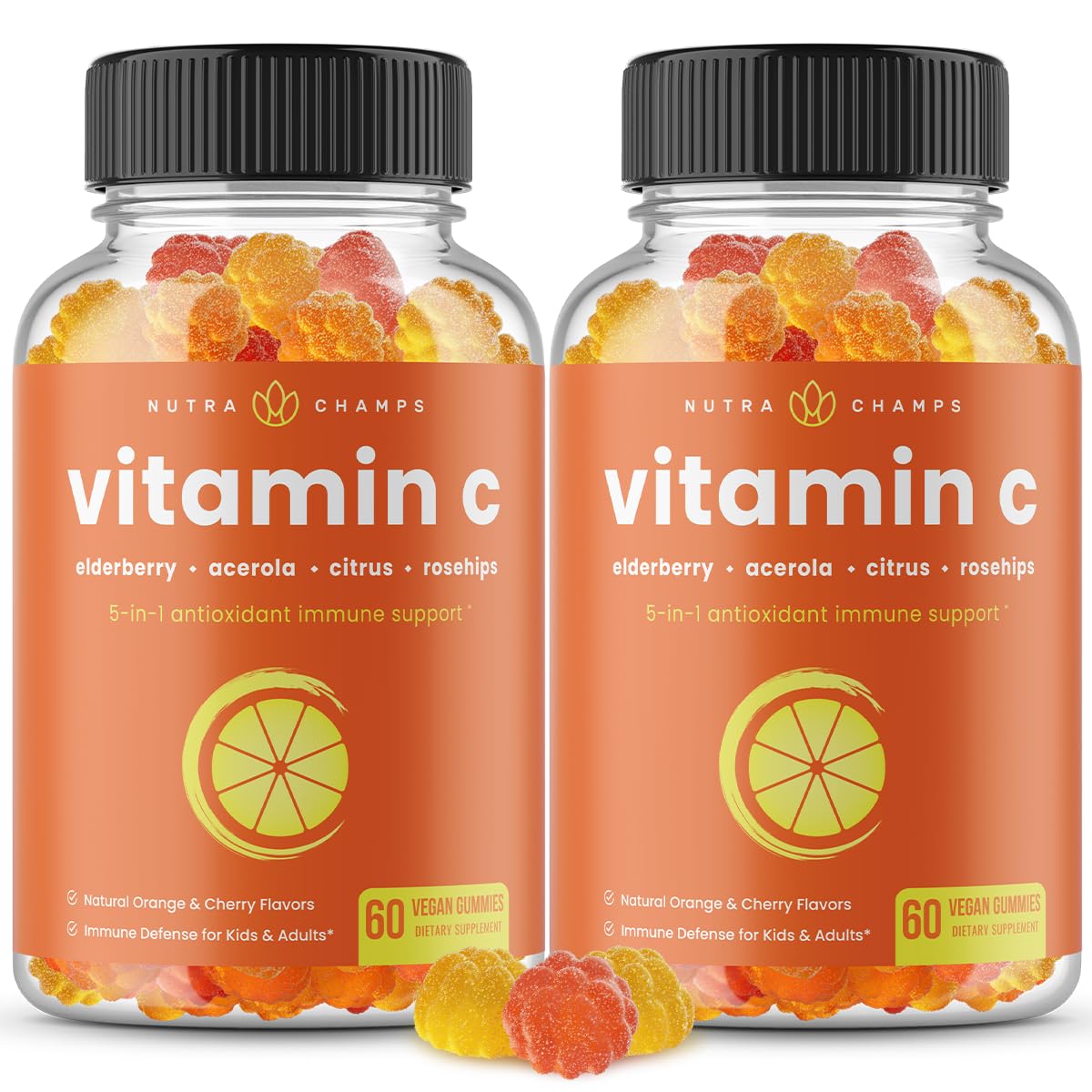 NutraChamps envase frontal con etiqueta clara y beneficios visibles