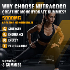 NUTRAGOGO gomitas en fondo deportivo para uso práctico
