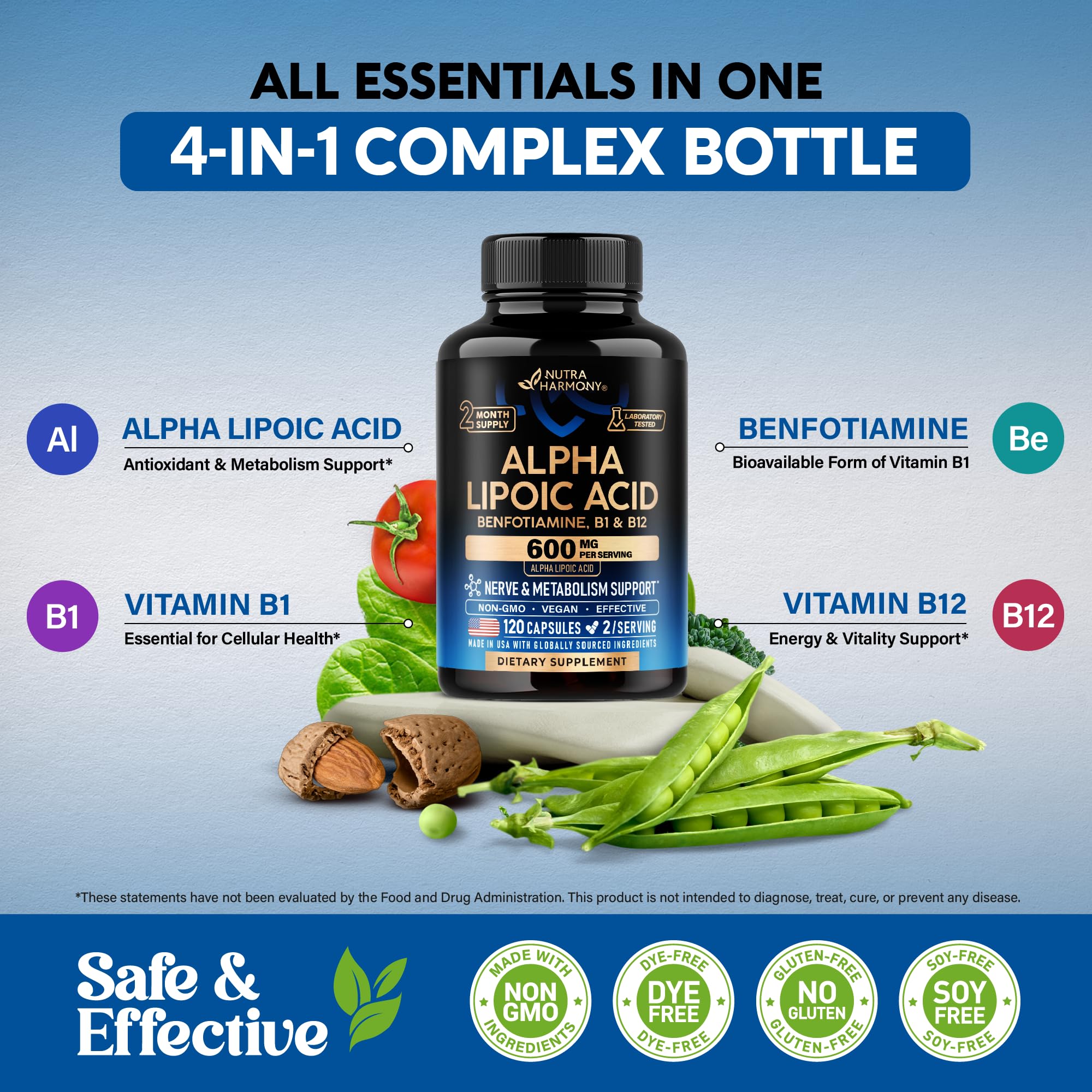 NUTRAHARMONY bote en mano mostrando la escala y tamaño real