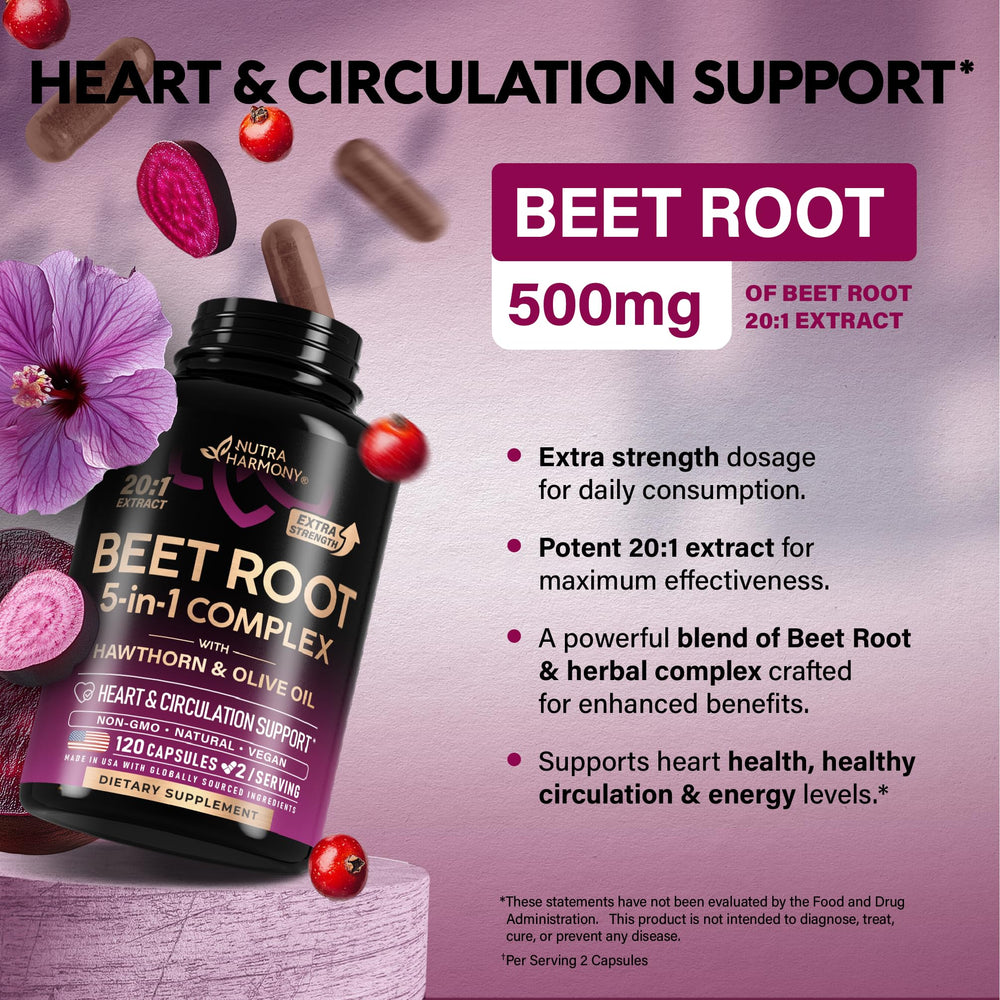 NUTRAHARMONY mezcla herbal con hibisco, ajo y espino, soporte circulatorio