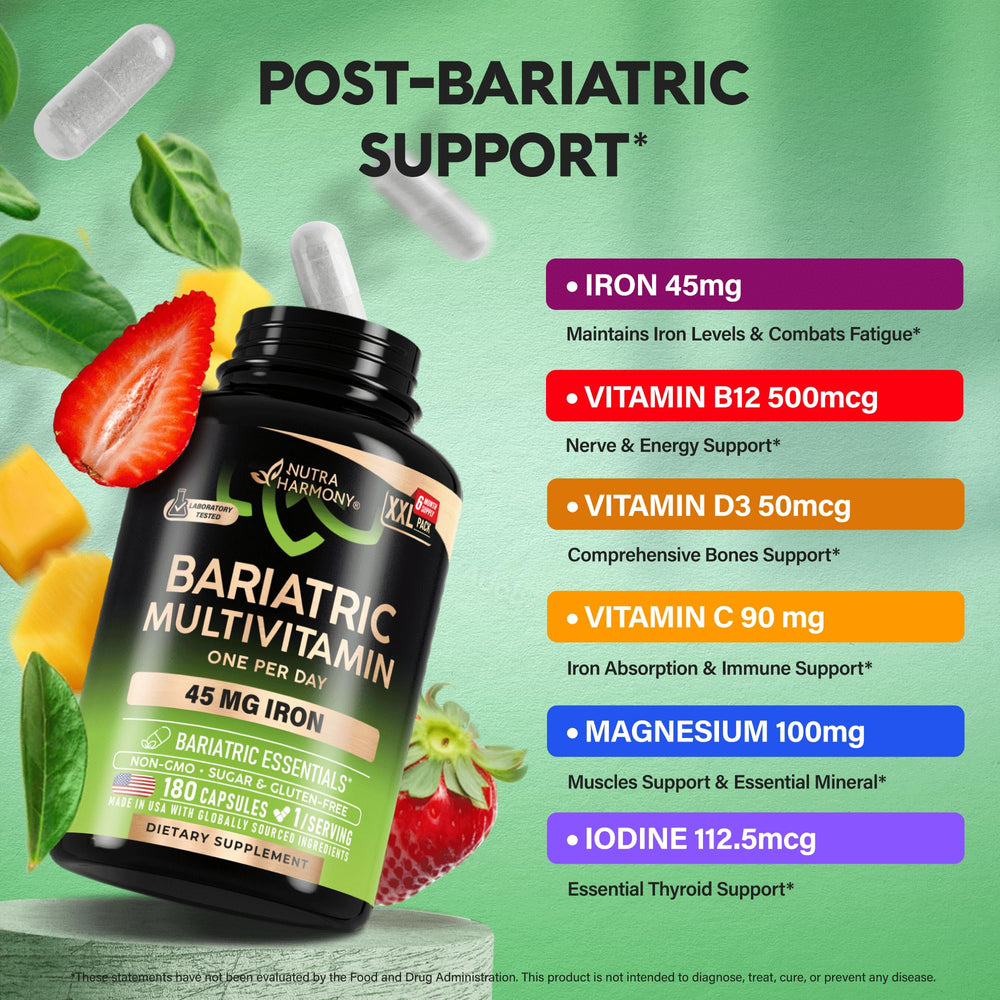 NUTRAHARMONY caja abierta con cápsulas visibles, presentación práctica para suministro prolongado
