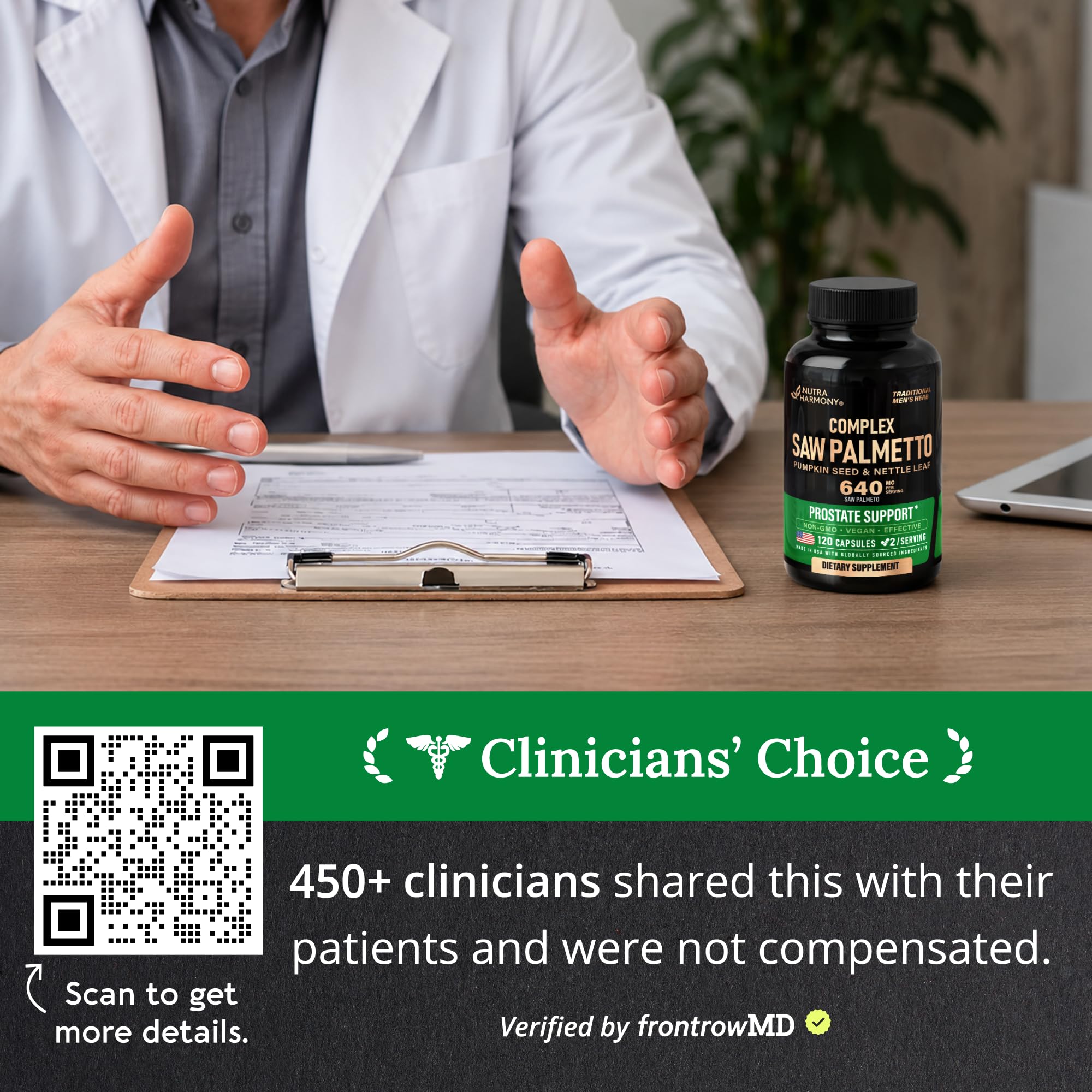 NUTRAHARMONY cápsula en mano para comparar tamaño y facilitar la ingesta