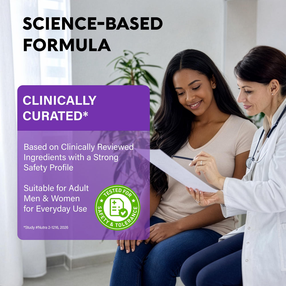 NUTRAHARMONY cápsulas en mano para comparar tamaño y dosificación