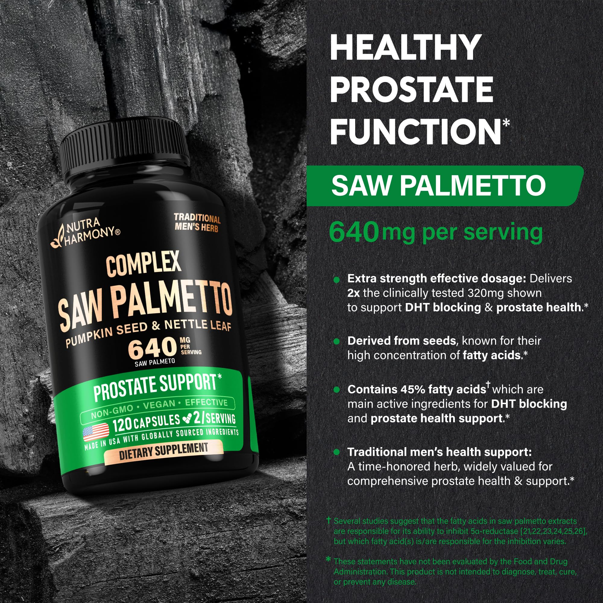 NUTRAHARMONY cápsulas marrones sobre fondo claro para mostrar textura y pureza