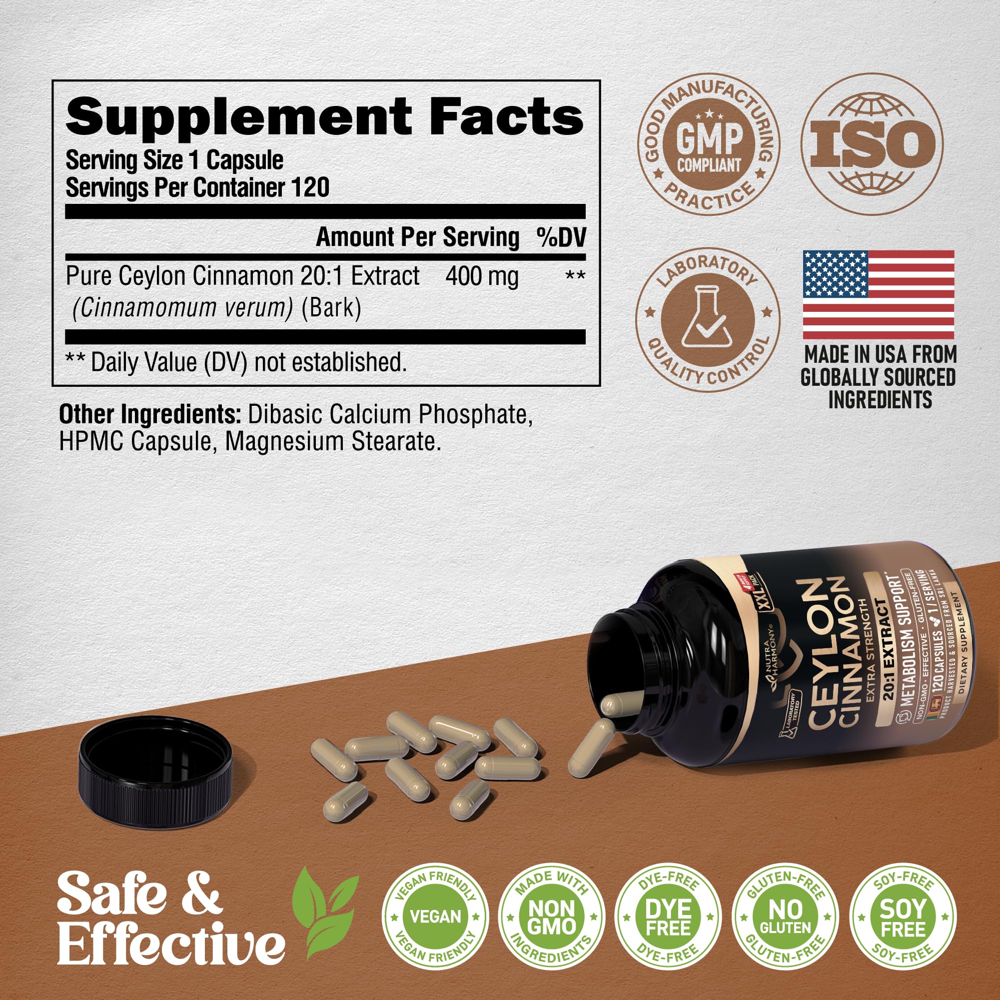 NUTRAHARMONY primer plano del polvo del extracto para evidenciar pureza