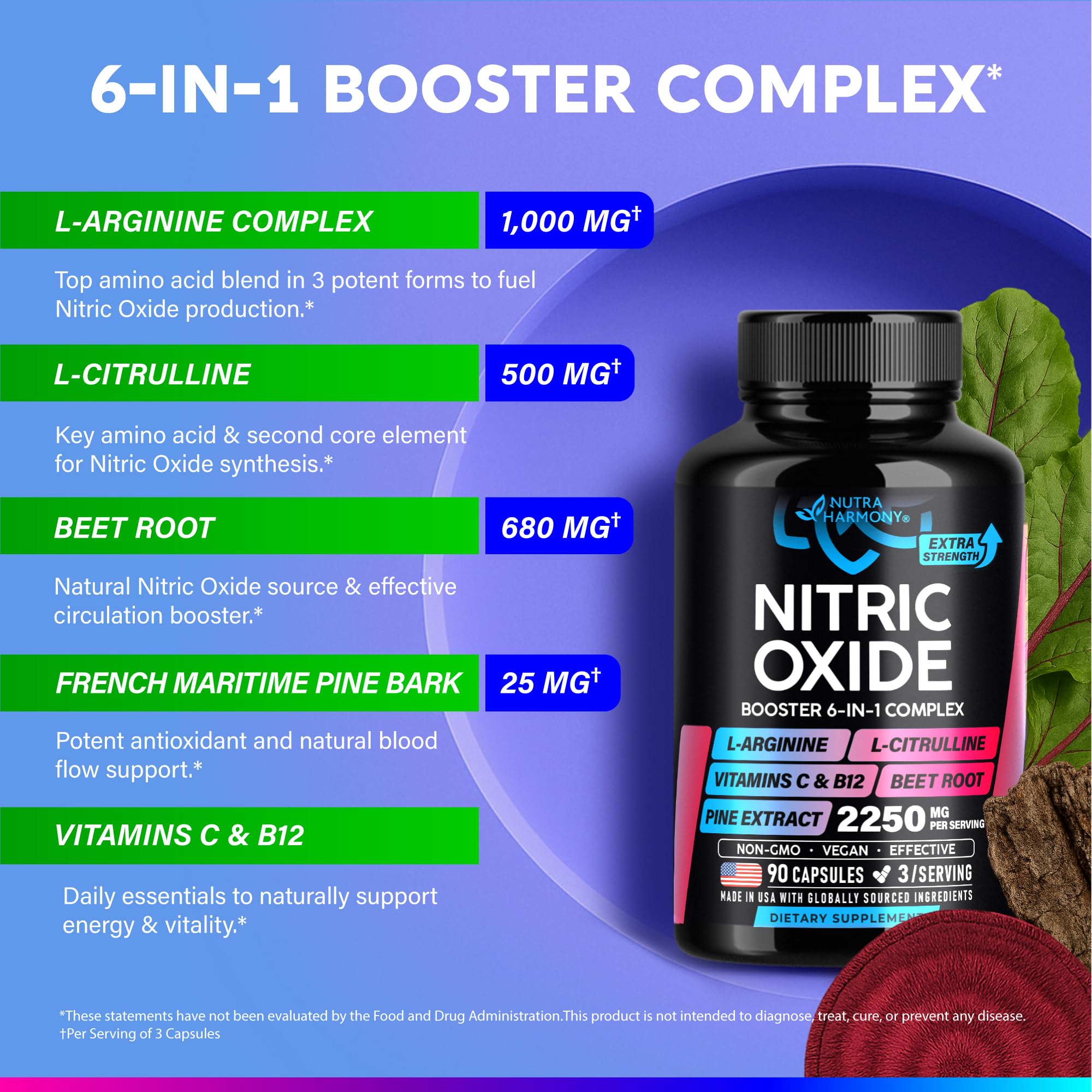Nutraharmony etiqueta con sello GMP indicando control de calidad y confianza