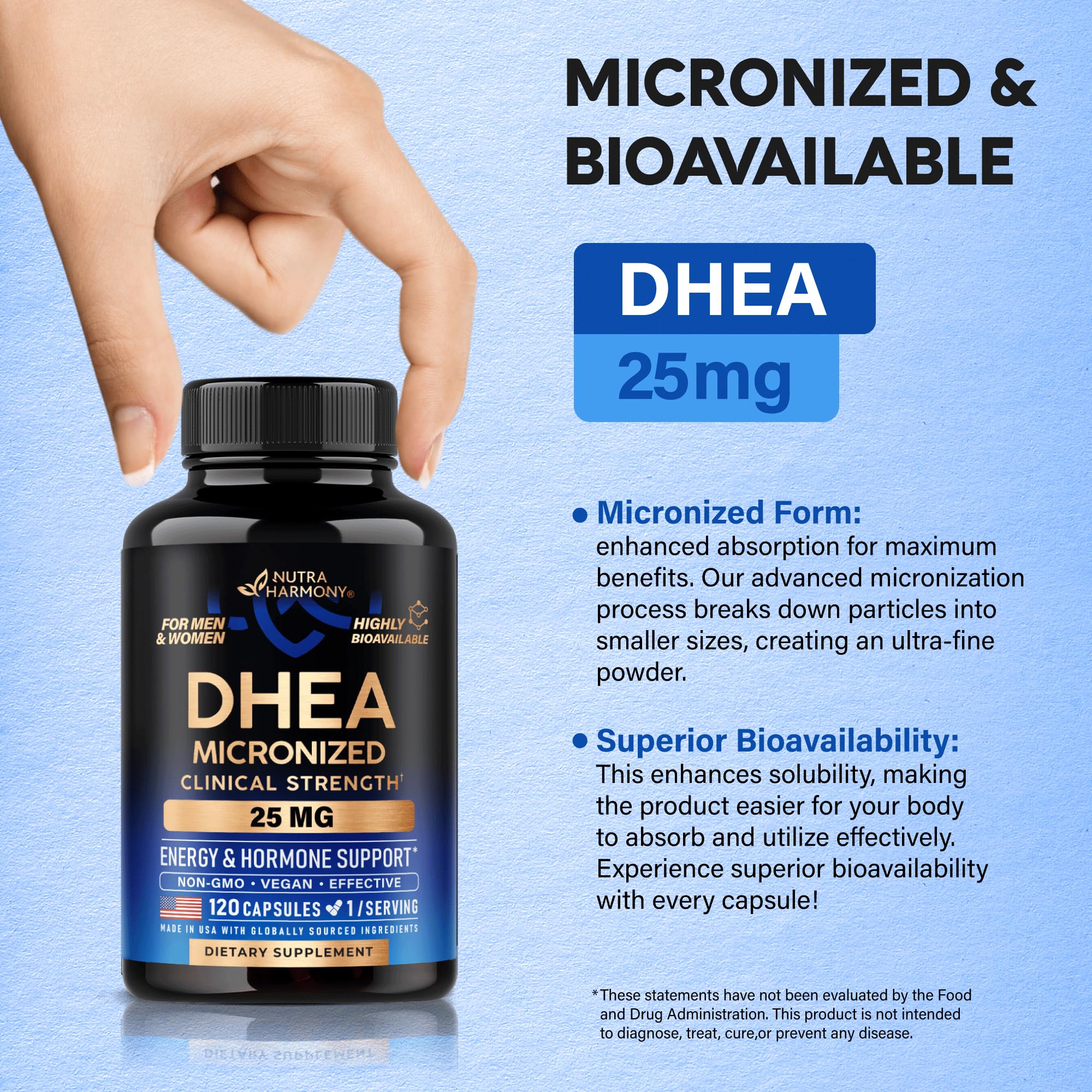 NUTRAHARMONY polvo micronizado mostrado en textura fina para mejor absorción