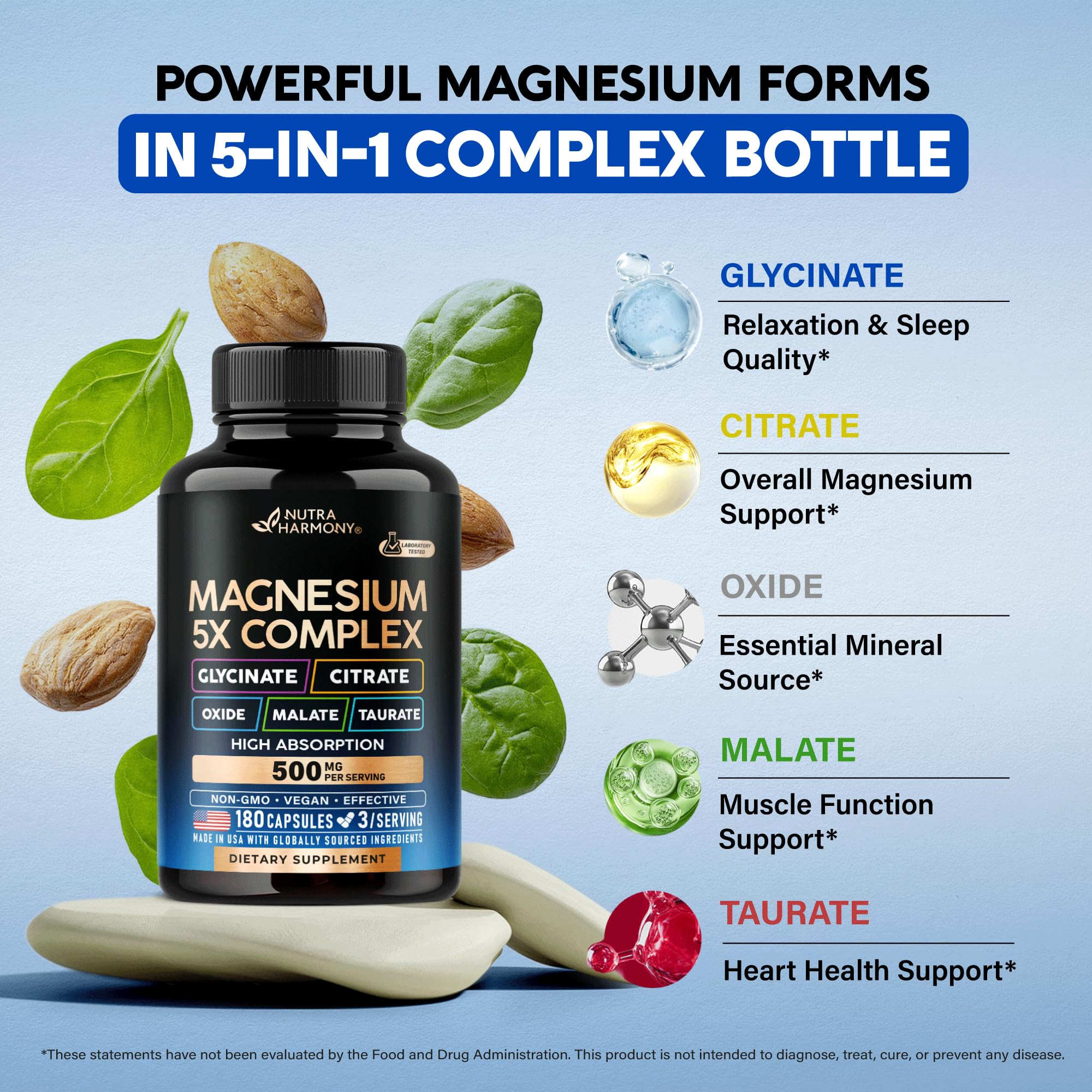NUTRAHARMONY etiqueta nutricional enfocada en las formas de magnesio