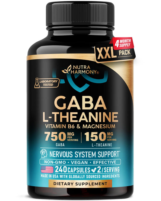 NUTRAHARMONY frasco de 240 cápsulas que ofrece suministro prolongado