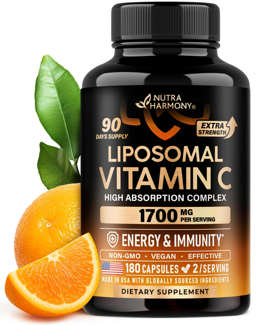 NUTRAHARMONY frente del envase mostrando la dosis y beneficio de absorción