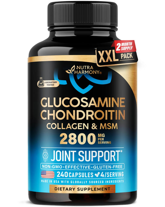 Nutraharmony frente del envase mostrando fórmula 4 en 1 y beneficios