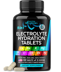 NUTRAHARMONY frente del envase mostrando 120 comprimidos y beneficios