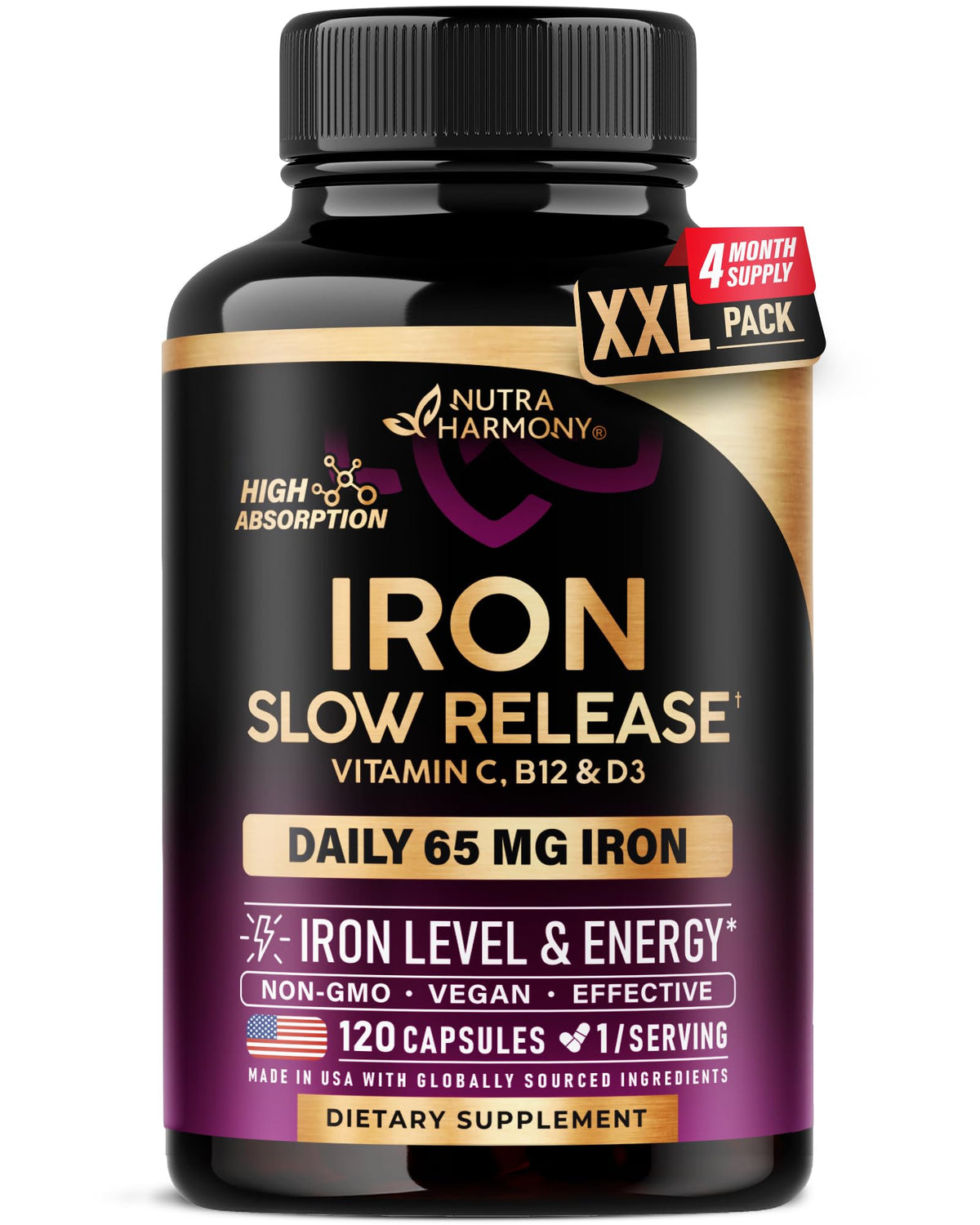 NUTRAHARMONY frente del envase mostrando información clara y beneficio de energía
