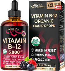 NUTRAHARMONY envase frontal B12 muestra pureza y confianza