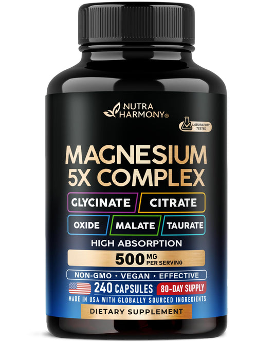 NUTRAHARMONY frontal del envase mostrando 240 cápsulas y beneficio de suministro prolongado