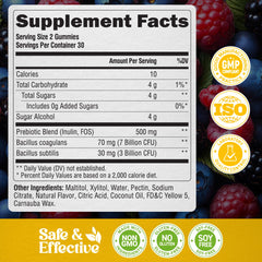 NUTRAHARMONY gomitas junto a berries naturales, atractivo y apetecible