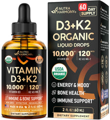 NUTRAHARMONY frasco frontal mostrando etiqueta clara y beneficio orgánico