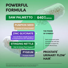 NUTRAHARMONY ingredientes crudos: saw palmetto y semilla de calabaza para contexto natural