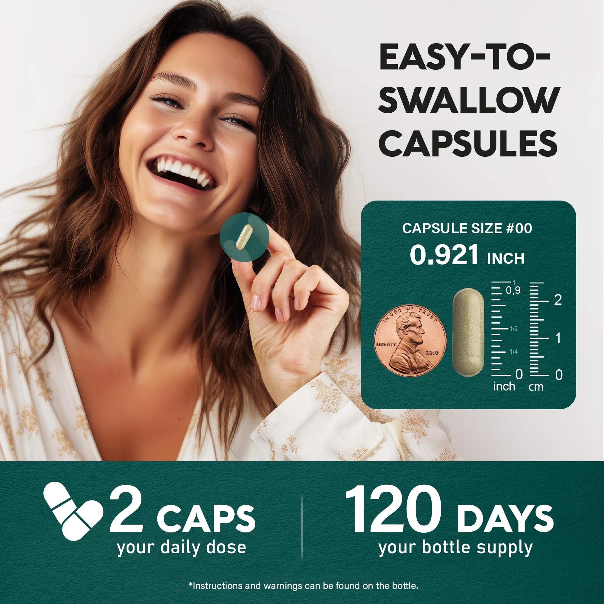 NUTRAHARMONY envase abierto con cápsulas apiladas, fácil acceso diario