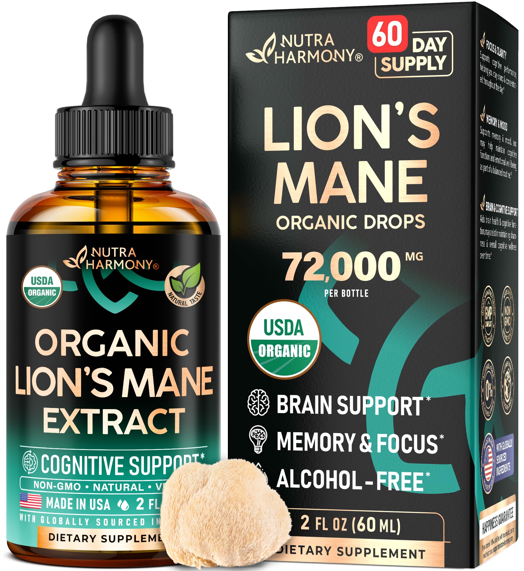 NUTRAHARMONY frasco frontal muestra pureza y concentración