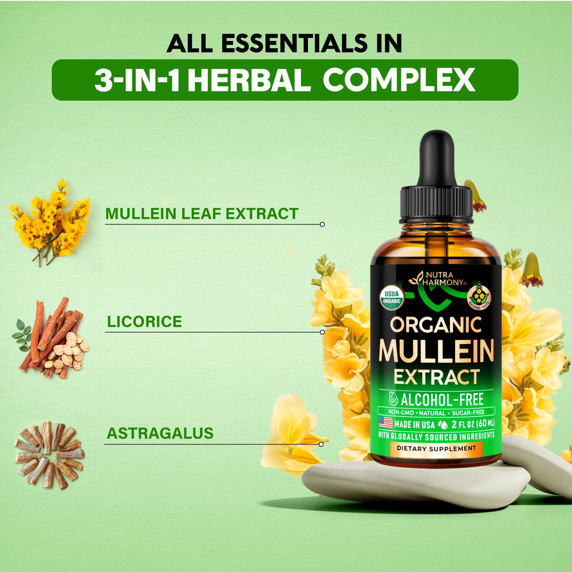 NUTRAHARMONY ingredientes clave licorice y astragalus mostrando pureza