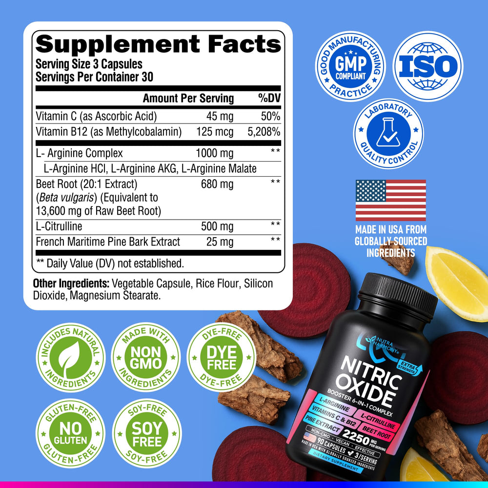 Nutraharmony cápsulas al lado de monedas mostrando tamaño y porción por costo