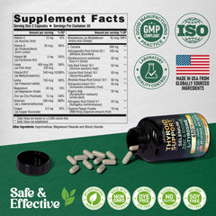 NUTRAHARMONY cápsula junto a vaso de agua lista para tomar por la mañana