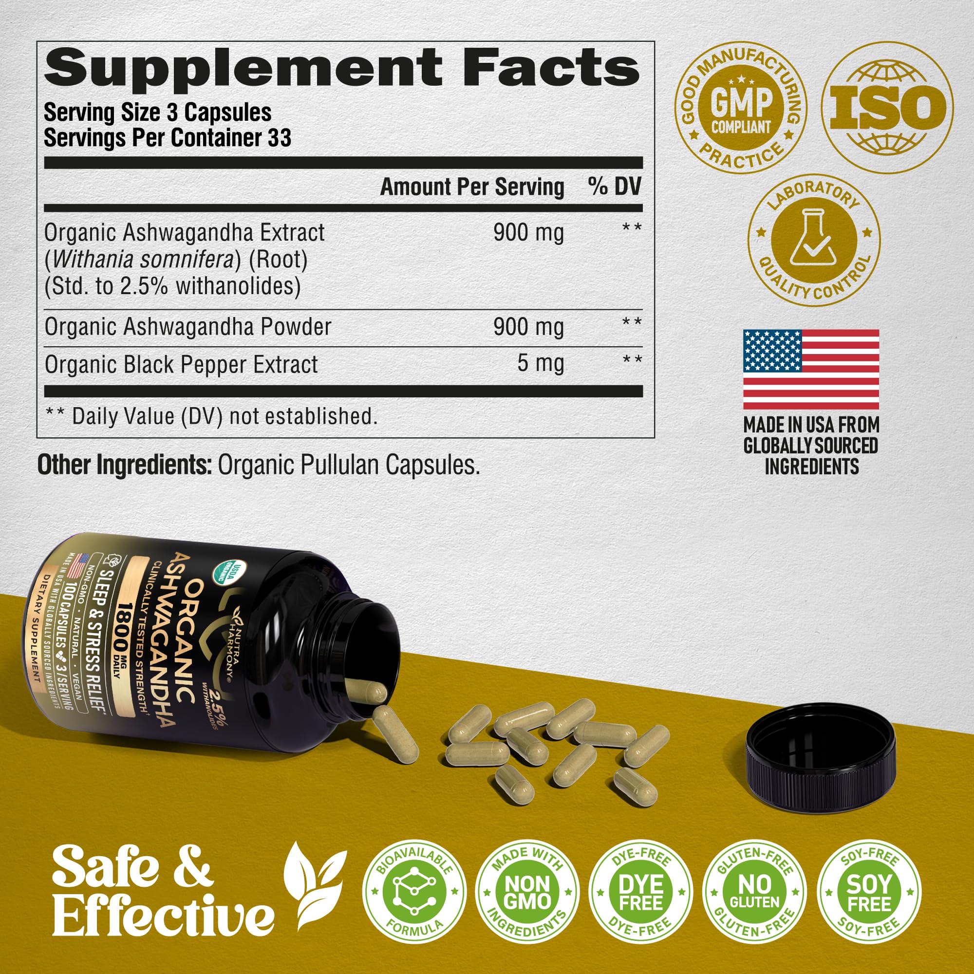 NUTRAHARMONY cápsulas en mesa nocturna apoyo a rutina de sueño