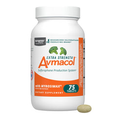 Nutramax Avmacol frente del empaque mostrando dosis y beneficio investigado