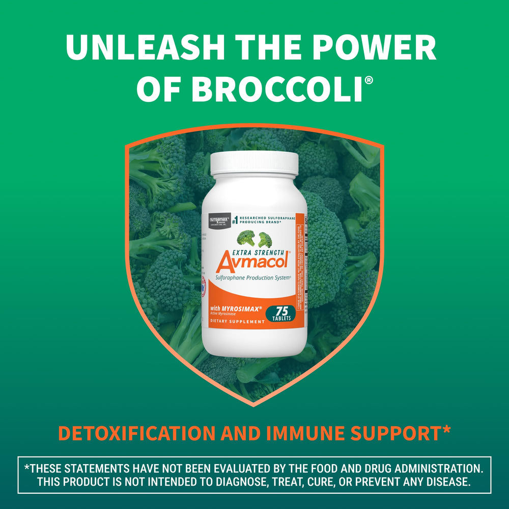 Nutramax Avmacol ingredientes brocoli y moringa resaltando conversión a sulforafano