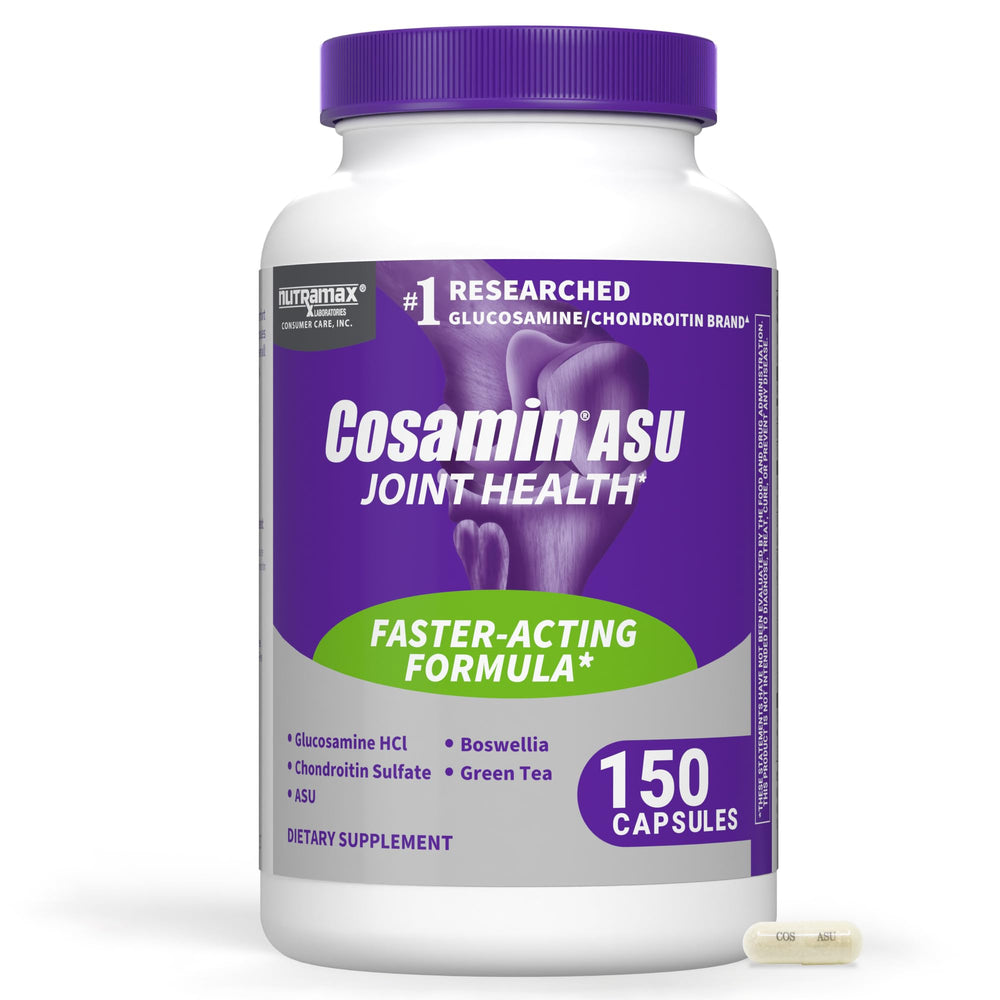 Nutramax Cosamin ASU vista frontal del envase que destaca la formulación y cantidad