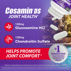 Detalle de la textura de las tabletas Nutramax Cosamin DS indicando calidad y formulación