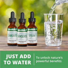 NutraMedix comparativa de escala con regla y contenido de 60 ml práctico