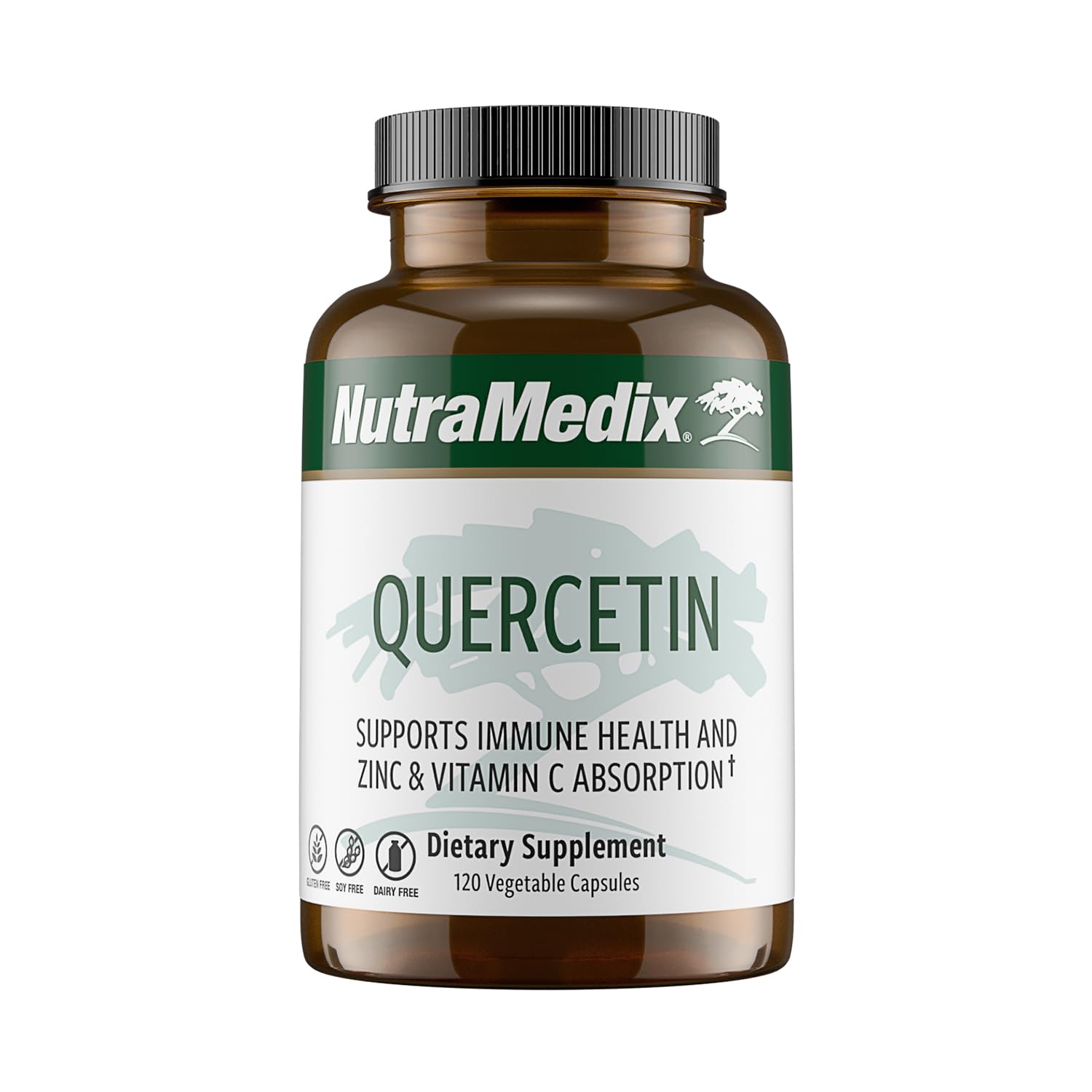 NutraMedix Quercetina 500 mg botella frente, apoyo antioxidante e inmune