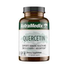 NutraMedix Quercetina 500 mg botella frente, apoyo antioxidante e inmune