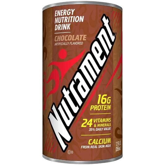 Nutrament lata frontal mostrando marca y formato práctico