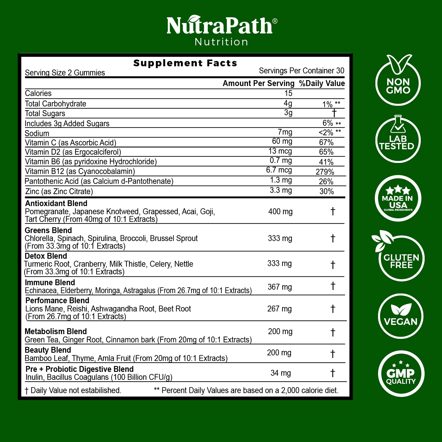 NutraPath primer plano textura de gomita que resalta ingredientes naturales