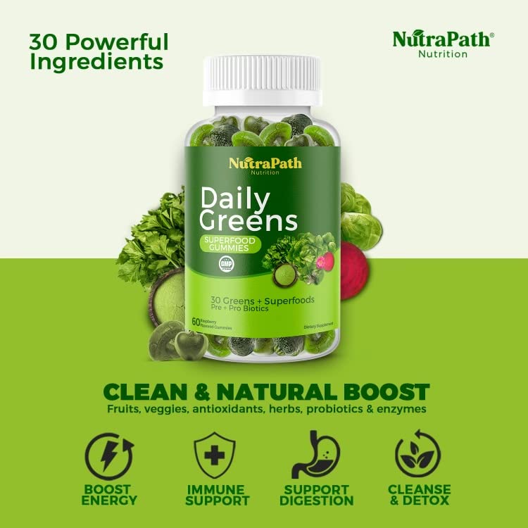 NutraPath etiqueta con lista de ingredientes destacando mezcla de superalimentos