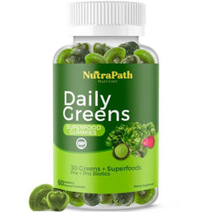NutraPath frasco frente mostrando 60 gomitas y beneficio conveniencia diaria