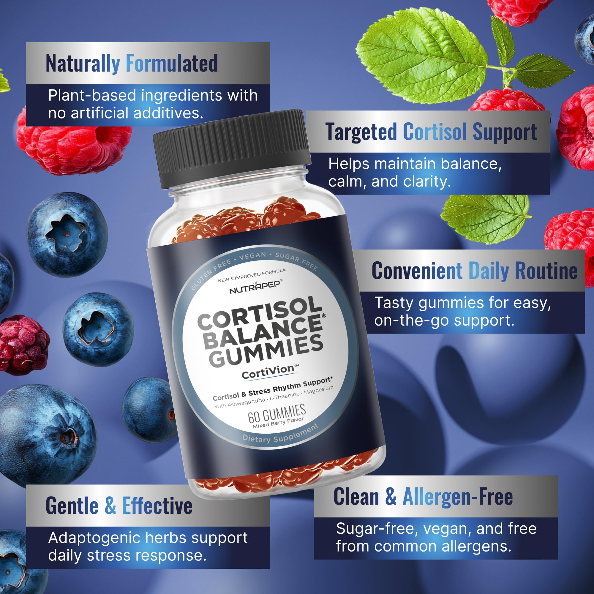 NutraPep ingredientes activos dispuestos, destaca apoyo al equilibrio del cortisol