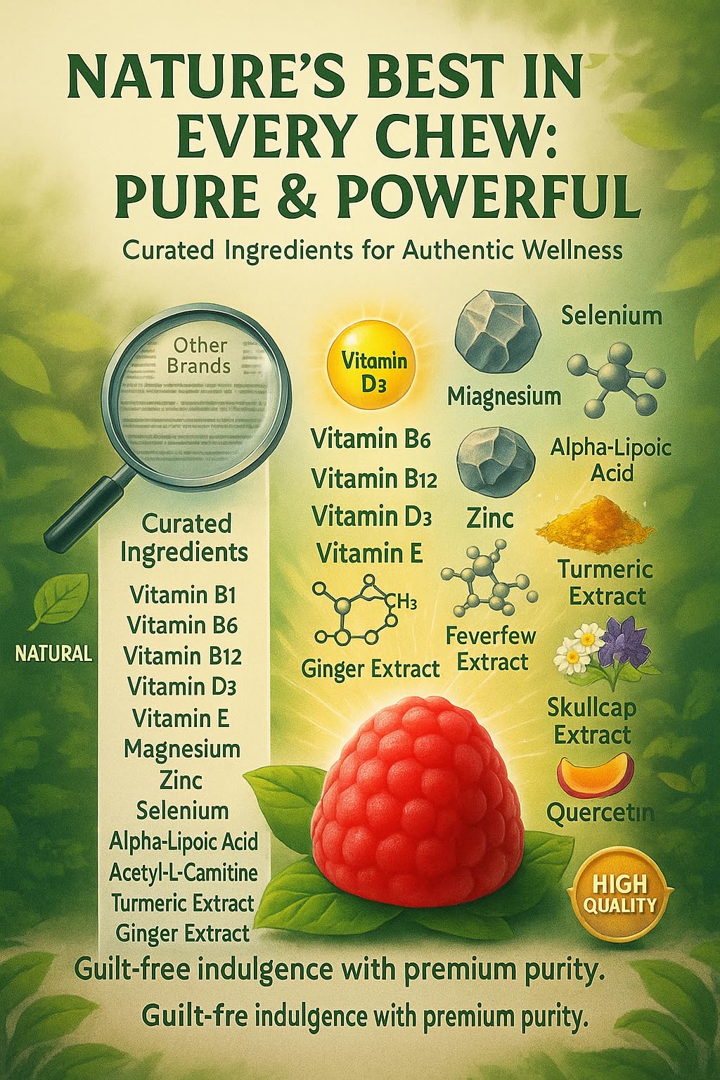 NutraPerfecto textura de gominola masticable y aspecto atractivo