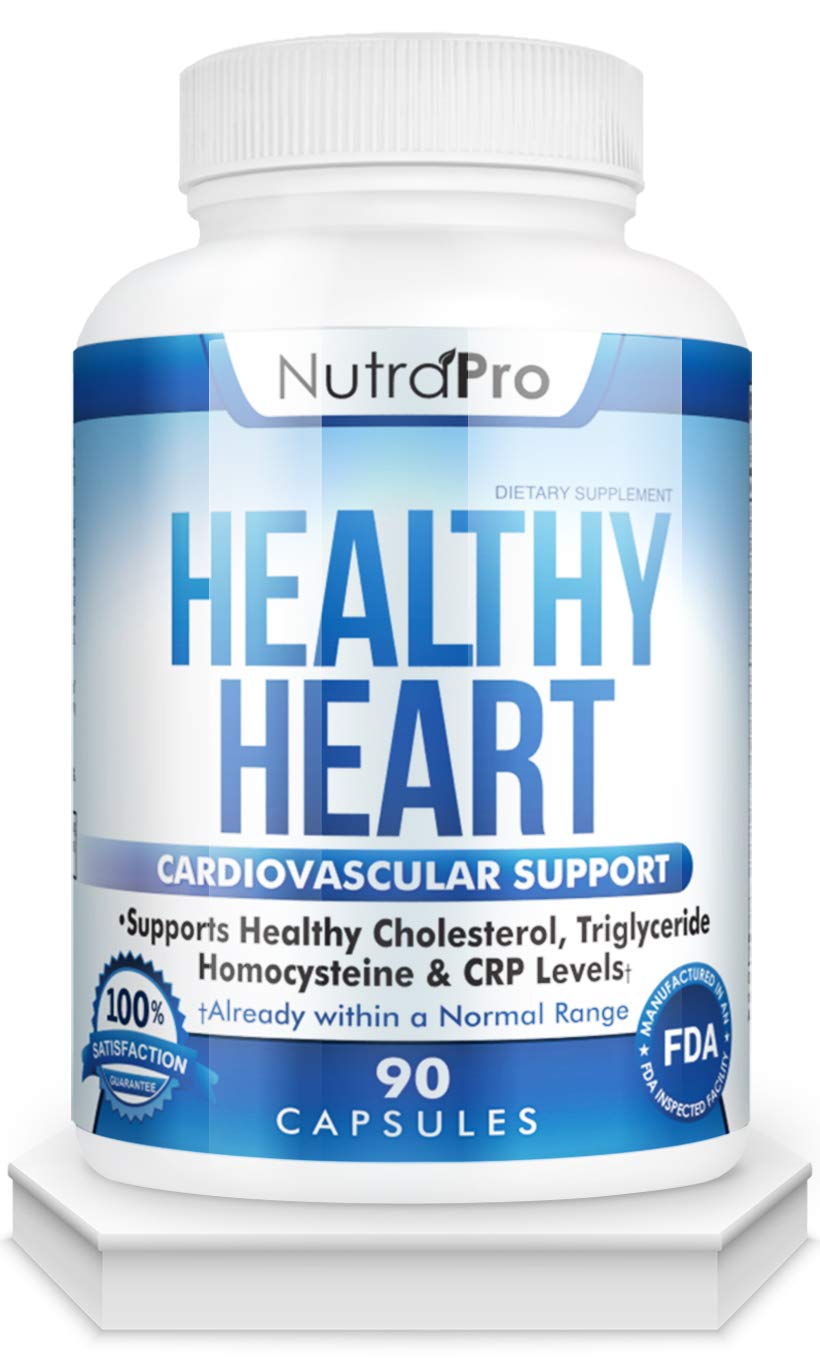 NutraPro Healthy Heart imagen frontal con etiqueta clara y beneficios visibles