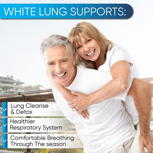 NutraPro White Lung cápsulas dentro del frasco mostrando textura y tamaño