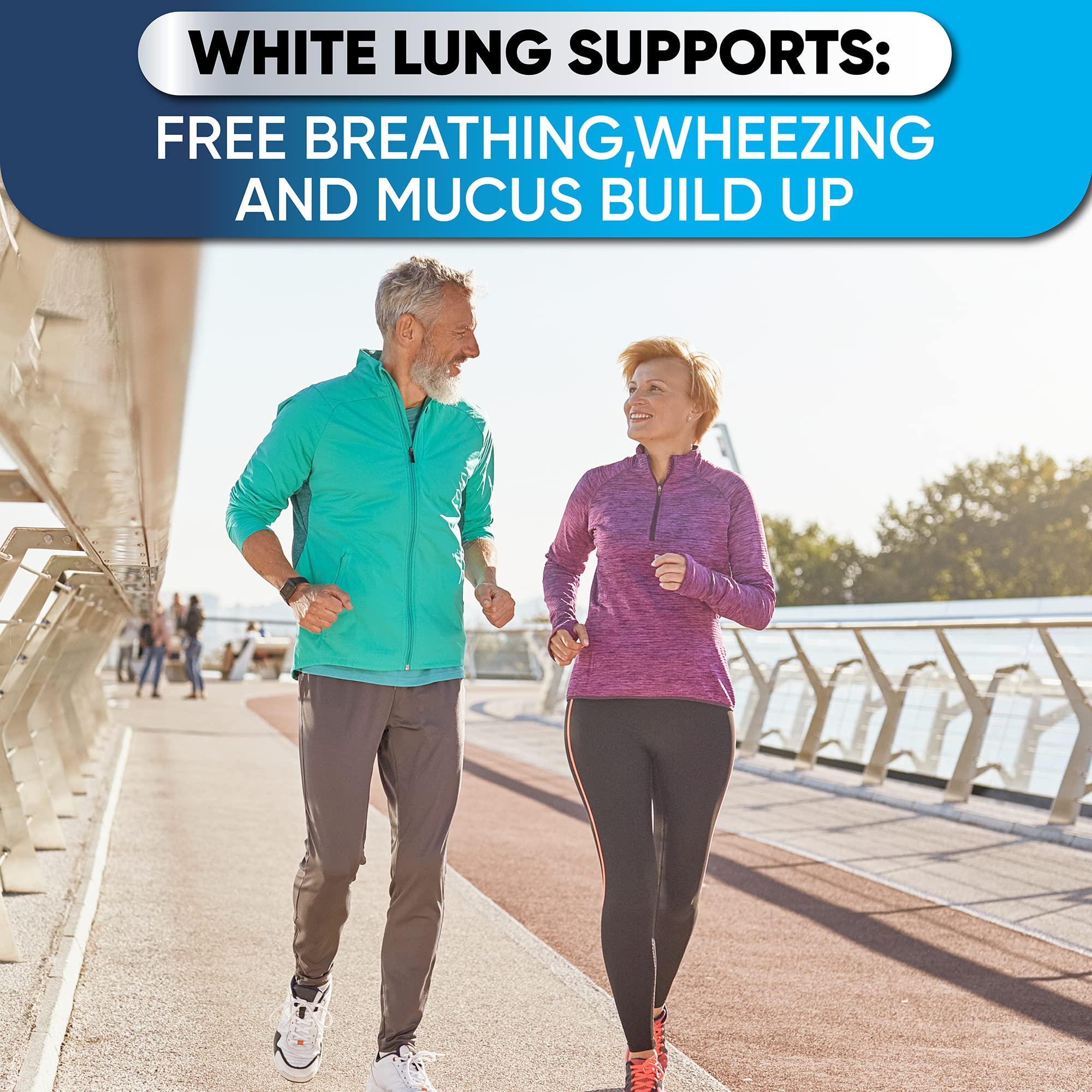 NutraPro White Lung cápsula en mano para comparar escala y fácil ingestión