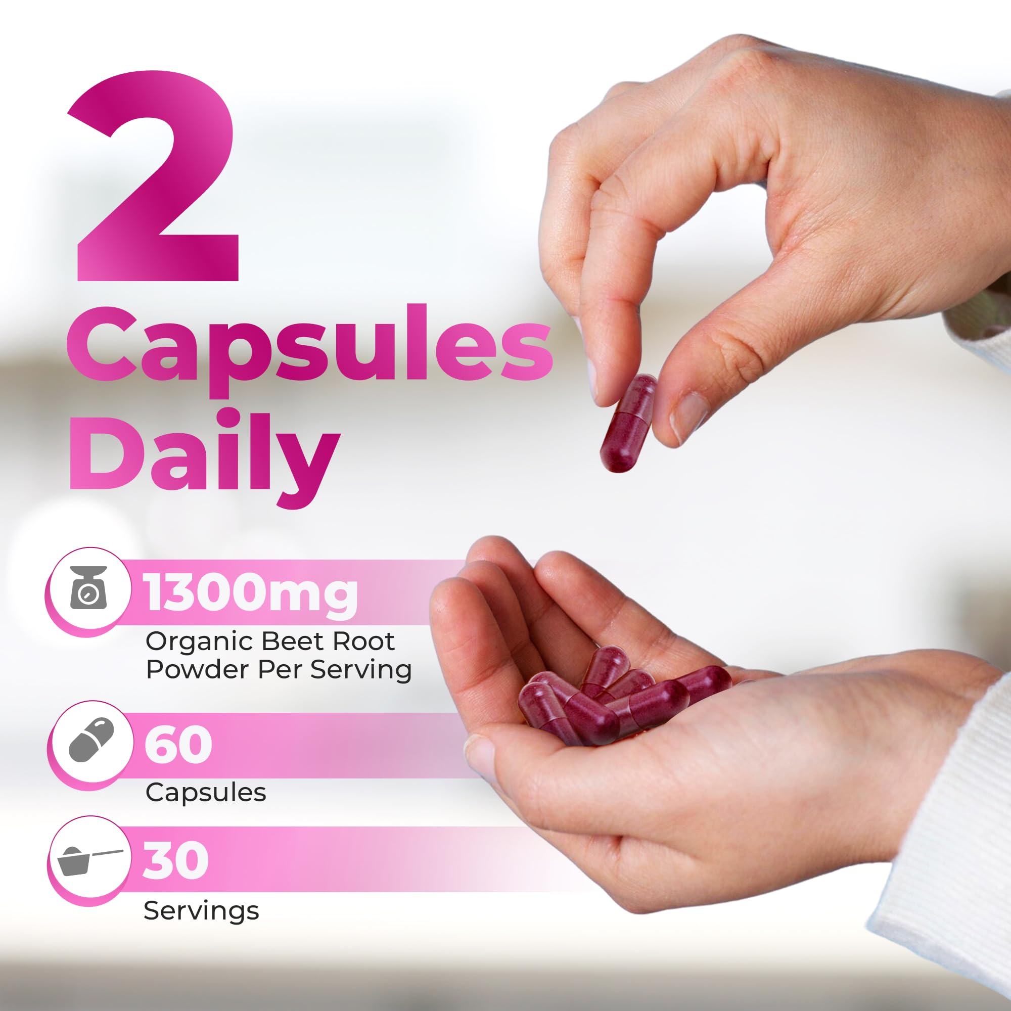 Nutrathrive cápsulas en mano para comparar tamaño y comodidad de uso