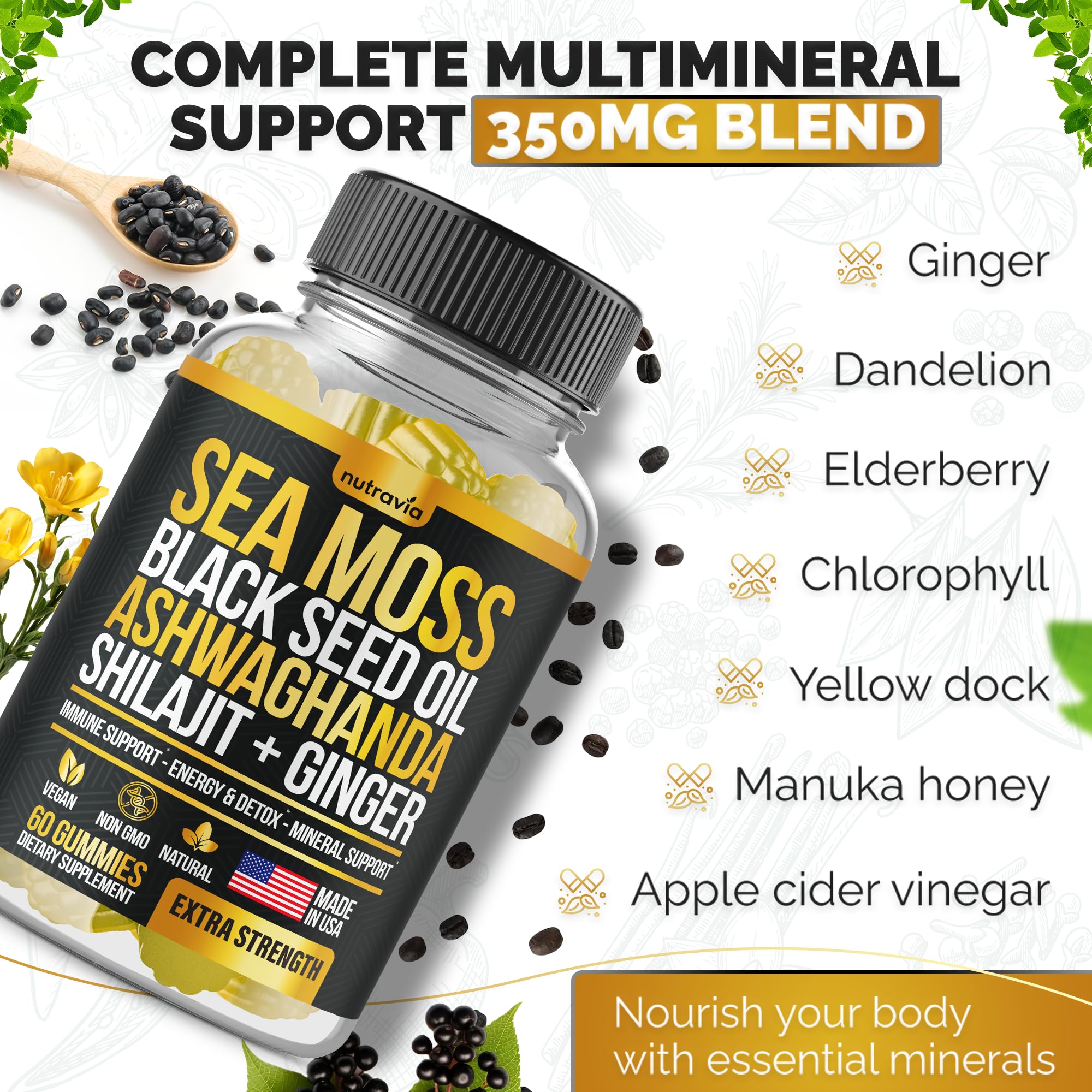 Nutravia etiqueta nutricional cercana mostrando la lista de componentes