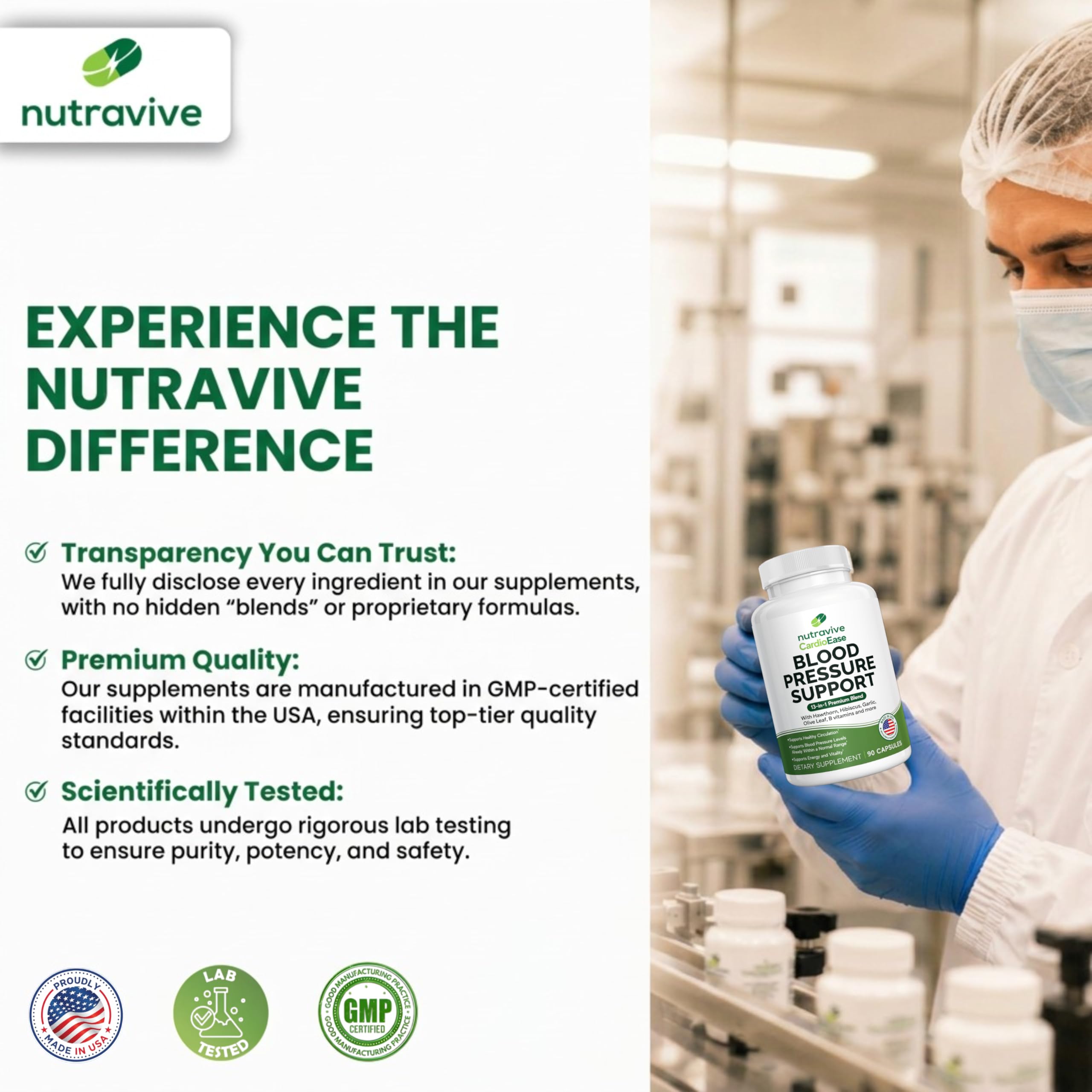 Nutravive producto entre manos para enfatizar valor y presentación